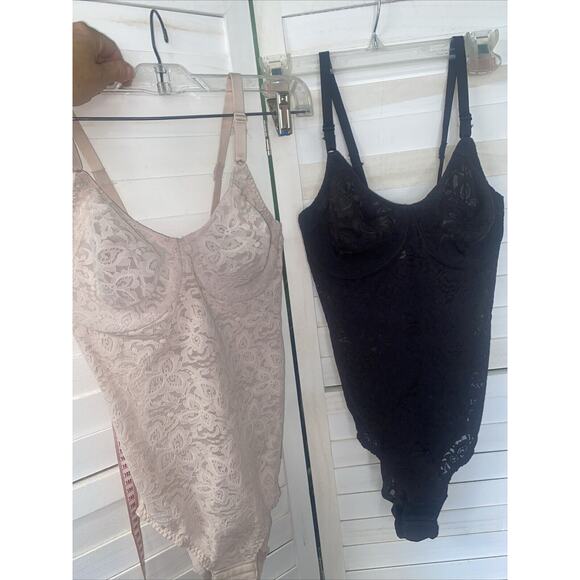 Set Of 2 Vintage Bali Pin Up Lace Bodysuits One Piece Lingerie Women 34C - Picture 2 of 8